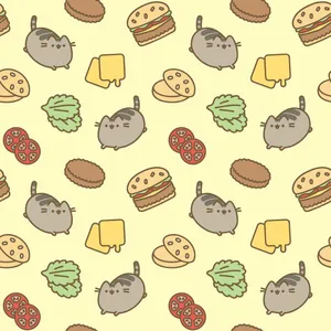 A Day At The Office Made Fun With Pusheen Pc Wallpaper