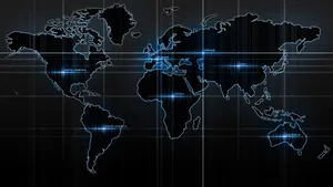 A Detailed Breakdown Of The Continents Of The World In A Beautiful Dark Design. Wallpaper