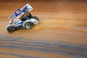 A Dirt Track Race Car Wallpaper