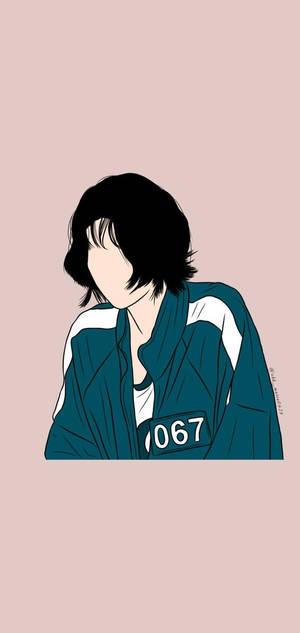 A Drawing Of A Person With Black Hair Wallpaper