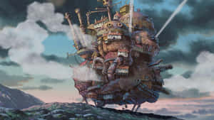 A Dreamy Landscape Of Studio Ghibli Awesomeness Wallpaper