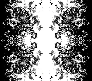 #=a Dynamic Cityscape Emerges From A Captivating Black And White Graffiti Mural Wallpaper