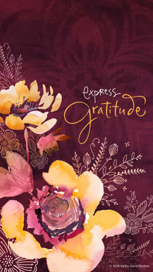 A Floral Embrace Of Gratitude Wallpaper