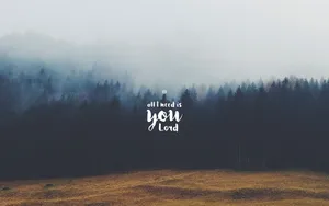 A Foggy Background With The Words All Hail Joy Wallpaper
