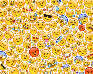A Full Screen Of Dope Emojis Wallpaper