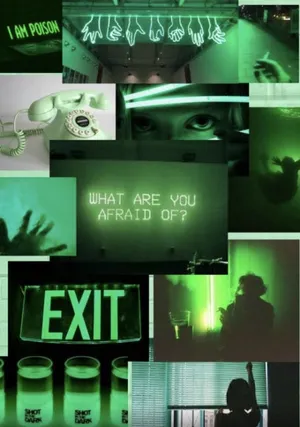 A Fun Green Collage Of Nature And Images Of People Enjoying The Outdoors. Wallpaper