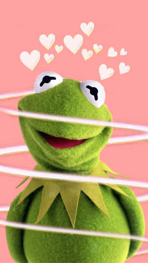 A Fun-loving Kermit The Frog Dressed Up In An Aesthetically Pleasing Way Wallpaper