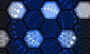 A Futuristic Hexagonal Technology Pattern Wallpaper