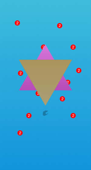 A Game With A Triangle And A Red Ball Wallpaper