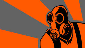 A Gas Mask With A Ray Of Light Wallpaper