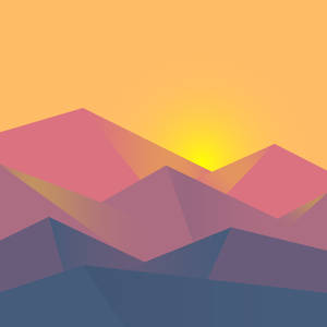 A Geometric Mountain Landscape Wallpaper