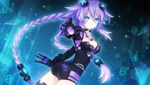 A Girl In Purple And Black With A Purple Braid Wallpaper