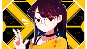 A Girl With Glasses And A Yellow Shirt Wallpaper