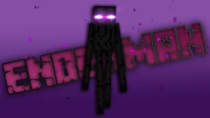 A Glimpse Into The Mysterious World Of Minecraft: The Enderman At Dusk Wallpaper