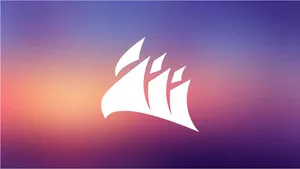 A Glowing Logo Of Corsair In A Stunning Sunset Wallpaper