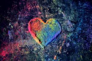 A Glowing Symbol Of Love, The Human Heart. Wallpaper