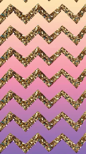 A Gold Chevron Pattern With Purple And Pink Colors Wallpaper