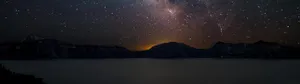 A Gorgeous Night Sky Over A Lake Wallpaper