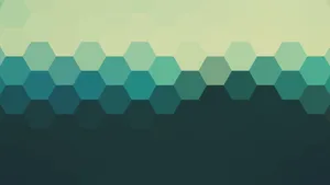 A Green And Blue Hexagonal Background Wallpaper