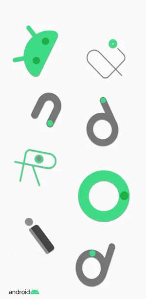 A Green And Green Logo With A Green Letter Wallpaper