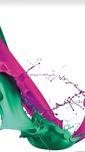 A Green And Pink Splash Wallpaper