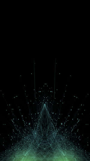 A Green Background With Lines And Dots Wallpaper