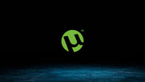 A Green Logo With A Black Background Wallpaper