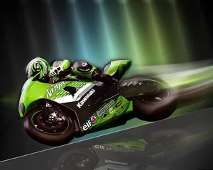 A Green Motorcycle Wallpaper