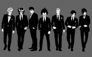 A Group Of Anime Characters In Suits And Ties Wallpaper