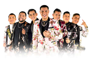 A Group Of Men In Floral Suits Posing For A Photo Wallpaper