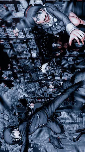 A Group Of People In Suits And Hats Are Walking Down The Street Wallpaper