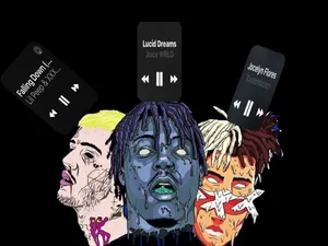 A Group Of People With Headphones And A Music Player Wallpaper