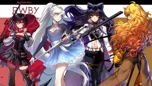 A Group Of Powerful Warriors From Rwby Anime Wallpaper