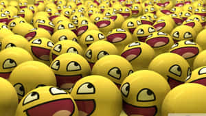 A Group Of Yellow Eggs With Faces And Eyes Wallpaper