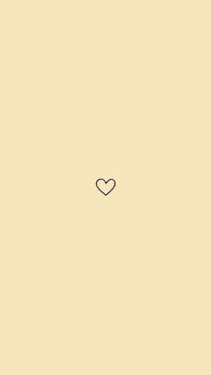 A Heart Shaped Icon On A Yellow Background Wallpaper