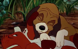 A Heartwarming Friendship - The Fox And The Hound Wallpaper