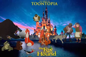 A Heartwarming Friendship - The Fox And The Hound Wallpaper