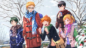 A Inspirational Winter Scene From Haikyuu Wallpaper