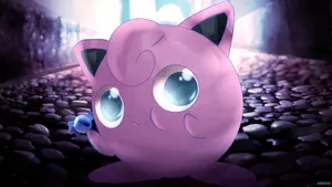 A Jigglypuff Blooming With Joy! Wallpaper
