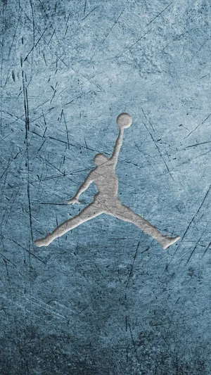 A Jordan Logo On A Blue Background Wallpaper