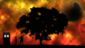 “a Journey Through Time And Space With Doctor Who” Wallpaper