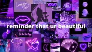 “a Laptop Featuring A Calming Lavender Aesthetic” Wallpaper