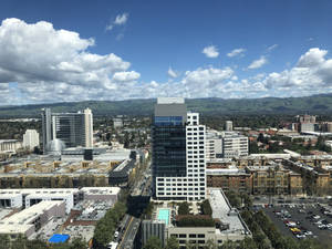 A Large Building In The City Wallpaper