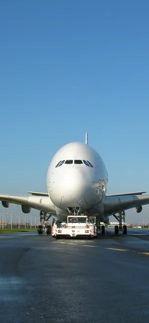 A Large White Airplane Wallpaper