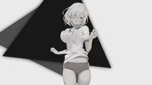 A Lone Girl Walking On A White Landscape Wallpaper