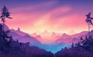 A Lush Green Valley In The Morning Wallpaper