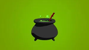 A Magical Cauldron With Eerie Smoke Wallpaper