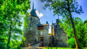 A Majestic Evening At Castell Coch, United Kingdom Wallpaper