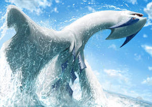 A Majestic Lugia In Its Ocean Home Wallpaper