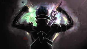 A Man Holding A Sword In His Hands Wallpaper